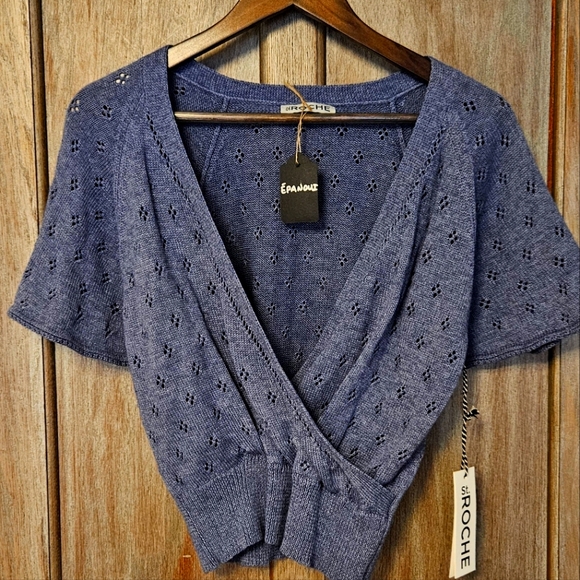 St. Roche Ballet Top in Blue Melange NWT - Picture 1 of 9